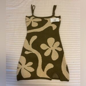 Knit Floral Groovy Dress